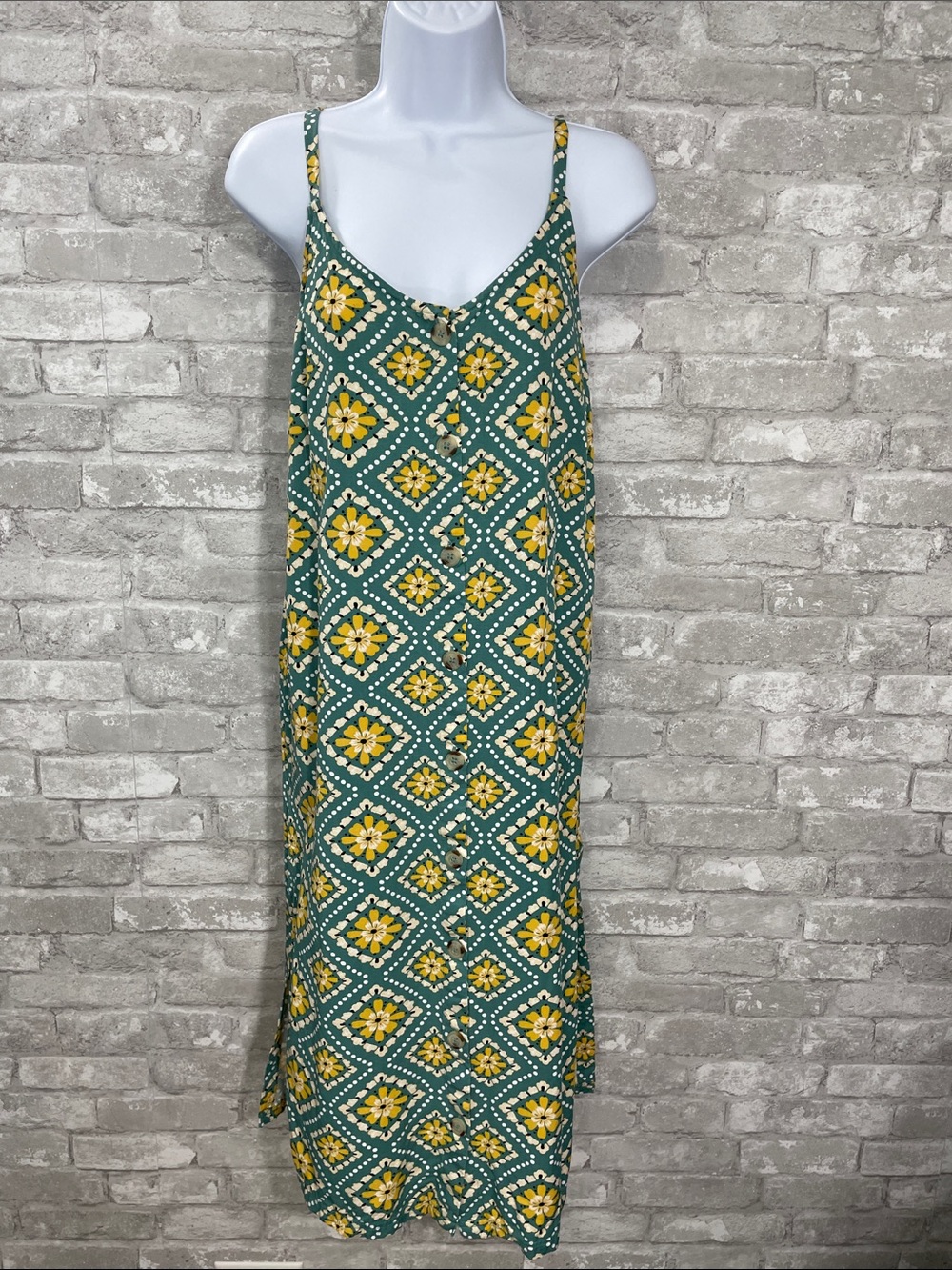 O'Neill Green Dolly Daisy Midi Dress